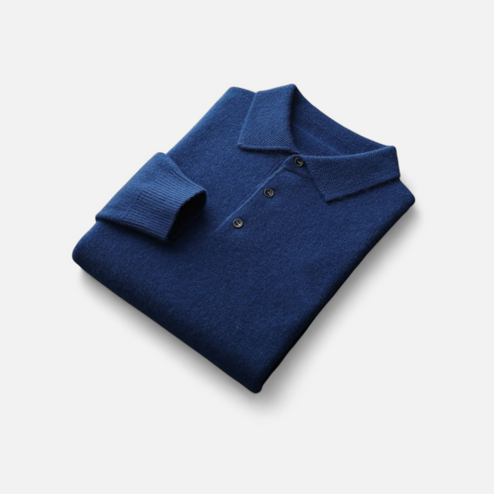 Merino Knit Polo Sweater