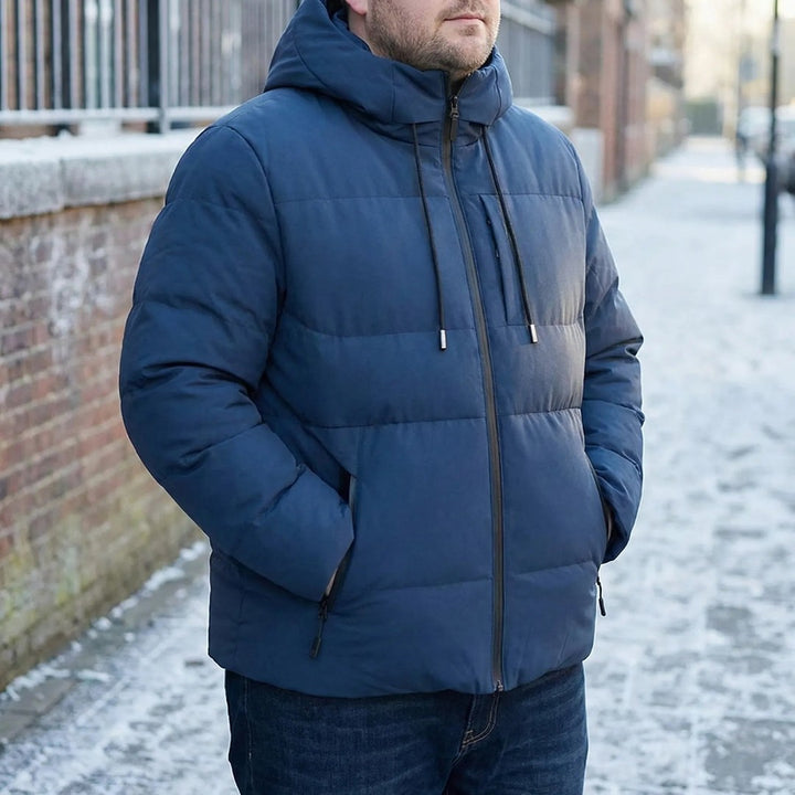 Stanhope Row - Hooded Puffer Jacket Drawcord Hood Zip Pockets Chest Pocket