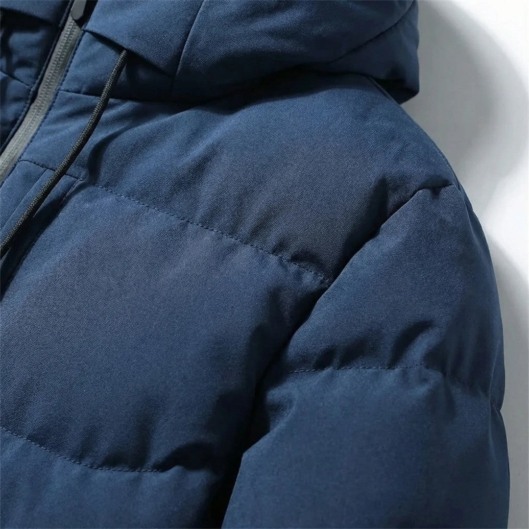 Stanhope Row - Hooded Puffer Jacket Drawcord Hood Zip Pockets Chest Pocket