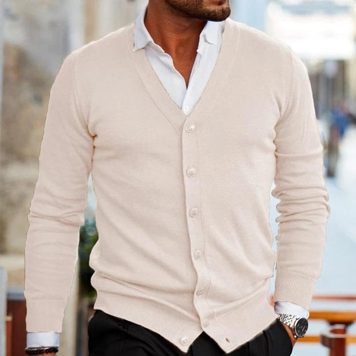 Button-Front Knit Cardigan