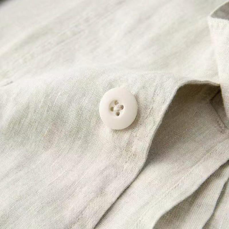 Linen-Look Blazer and Elastic Waist Trousers Set