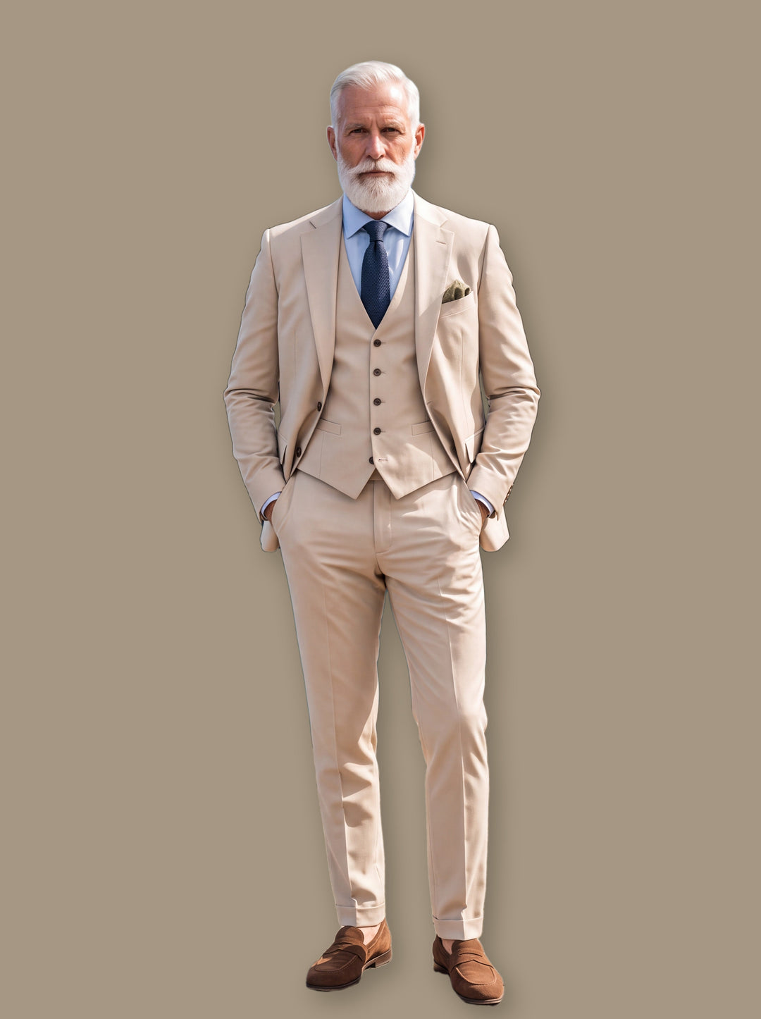 Classic Three Piece Formal Business Suit with Waistcoat