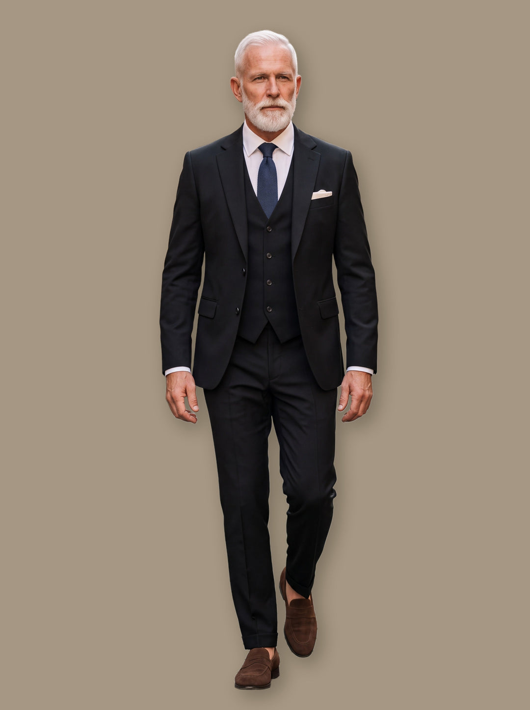 Classic Three Piece Formal Business Suit with Waistcoat