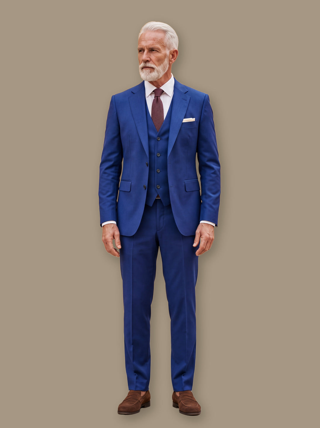Classic Three Piece Formal Business Suit with Waistcoat