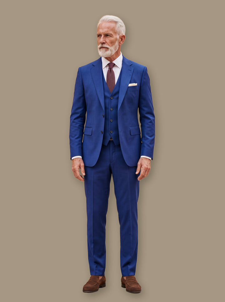 Classic Three Piece Formal Business Suit with Waistcoat