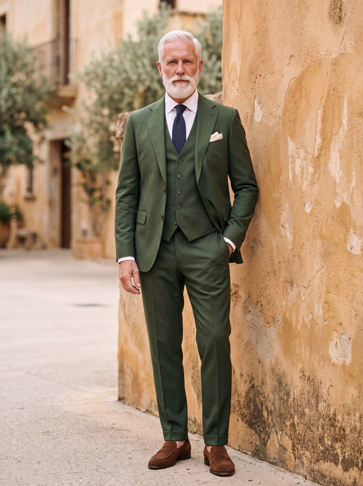 Classic Three Piece Formal Business Suit with Waistcoat