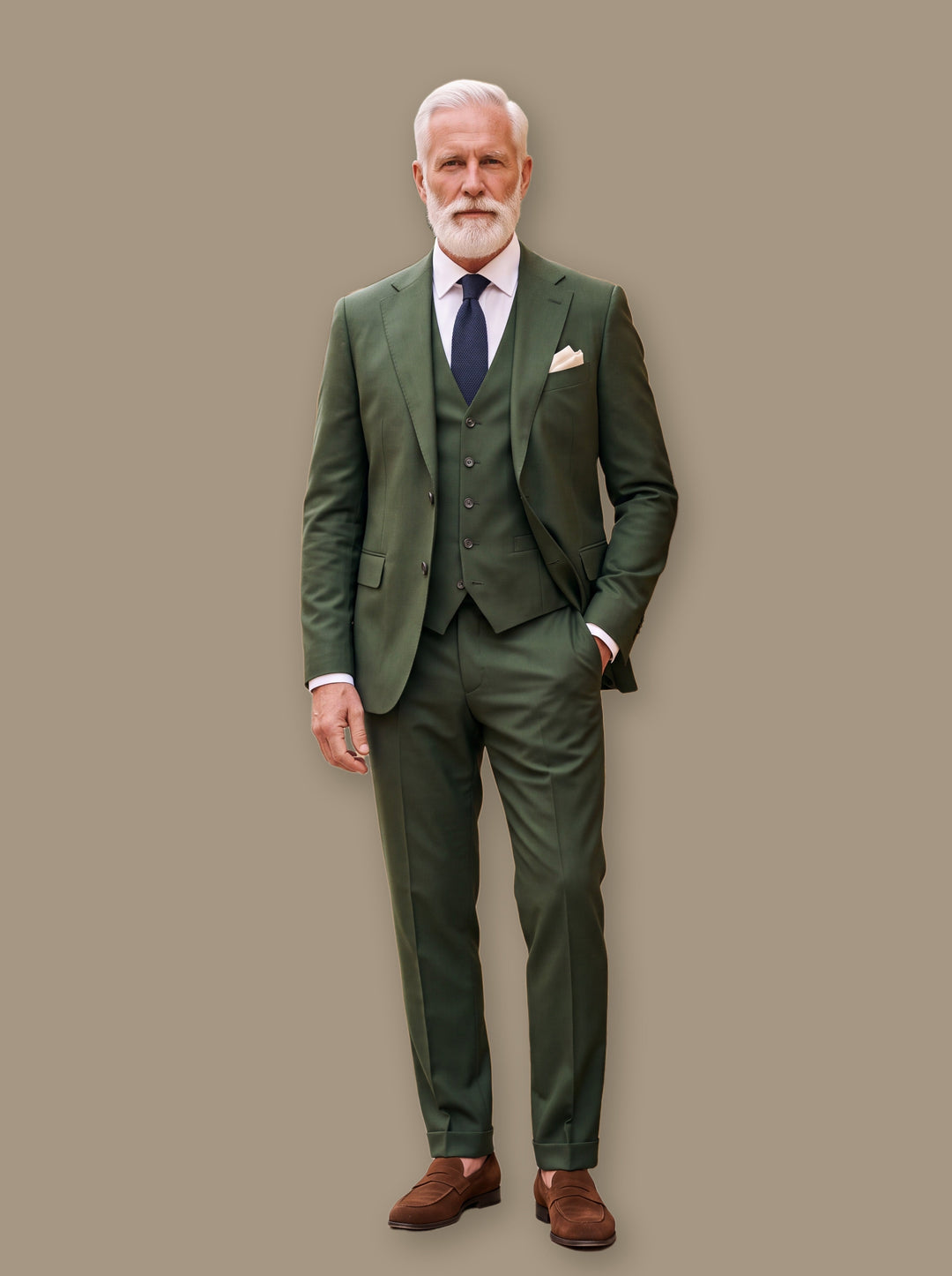 Classic Three Piece Formal Business Suit with Waistcoat