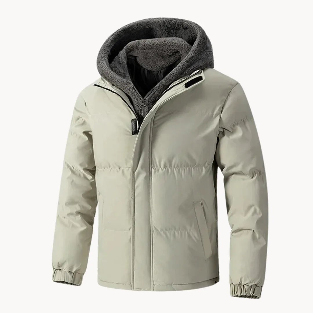 Tolland Ridge - Padded Jacket Fleece Hood Layer Zip Front Elastic Cuffs Drawcord Hem
