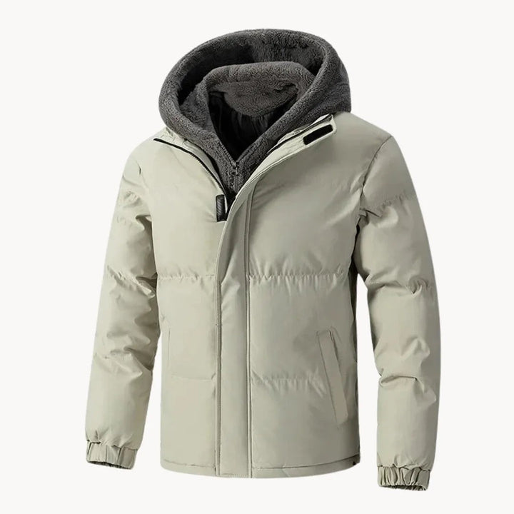 Tolland Ridge - Padded Jacket Fleece Hood Layer Zip Front Elastic Cuffs Drawcord Hem