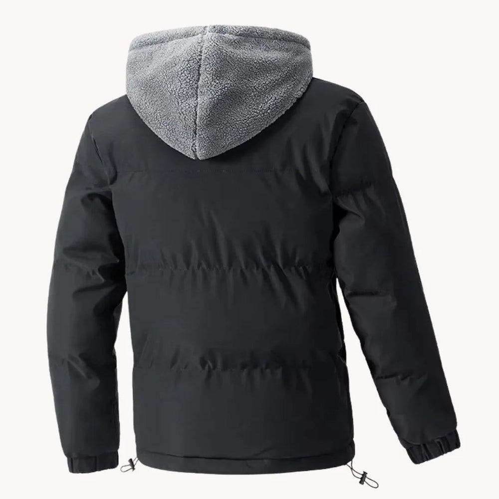 Tolland Ridge - Padded Jacket Fleece Hood Layer Zip Front Elastic Cuffs Drawcord Hem
