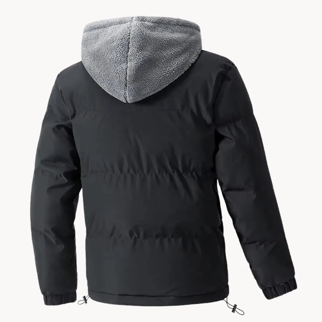 Tolland Ridge - Padded Jacket Fleece Hood Layer Zip Front Elastic Cuffs Drawcord Hem