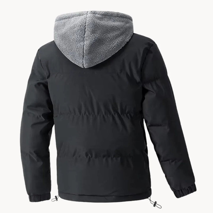 Tolland Ridge - Padded Jacket Fleece Hood Layer Zip Front Elastic Cuffs Drawcord Hem