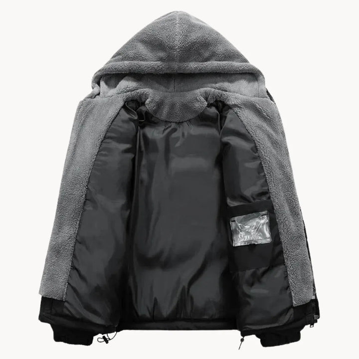 Tolland Ridge - Padded Jacket Fleece Hood Layer Zip Front Elastic Cuffs Drawcord Hem