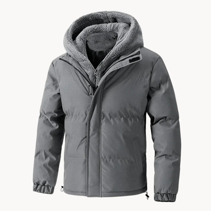 Tolland Ridge - Padded Jacket Fleece Hood Layer Zip Front Elastic Cuffs Drawcord Hem