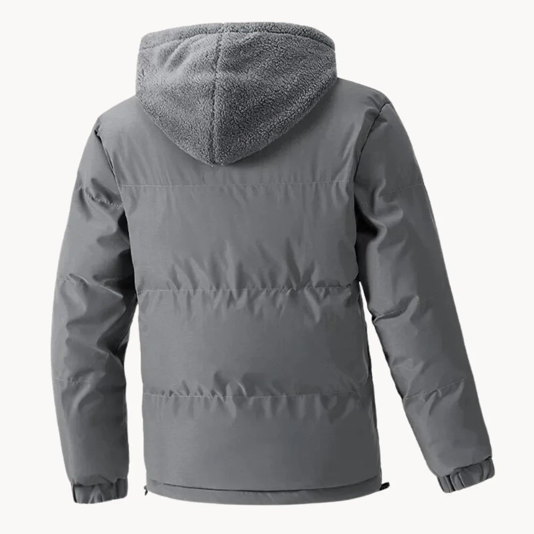 Tolland Ridge - Padded Jacket Fleece Hood Layer Zip Front Elastic Cuffs Drawcord Hem