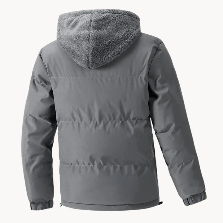 Tolland Ridge - Padded Jacket Fleece Hood Layer Zip Front Elastic Cuffs Drawcord Hem