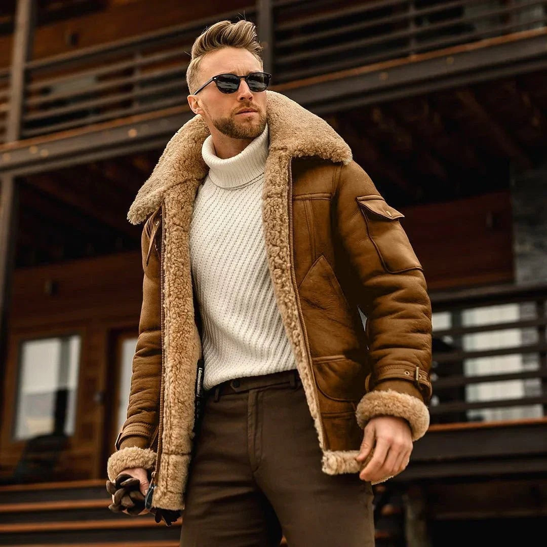 Warm Men's Winter Coat - Viktor-Brown-S-State of Style