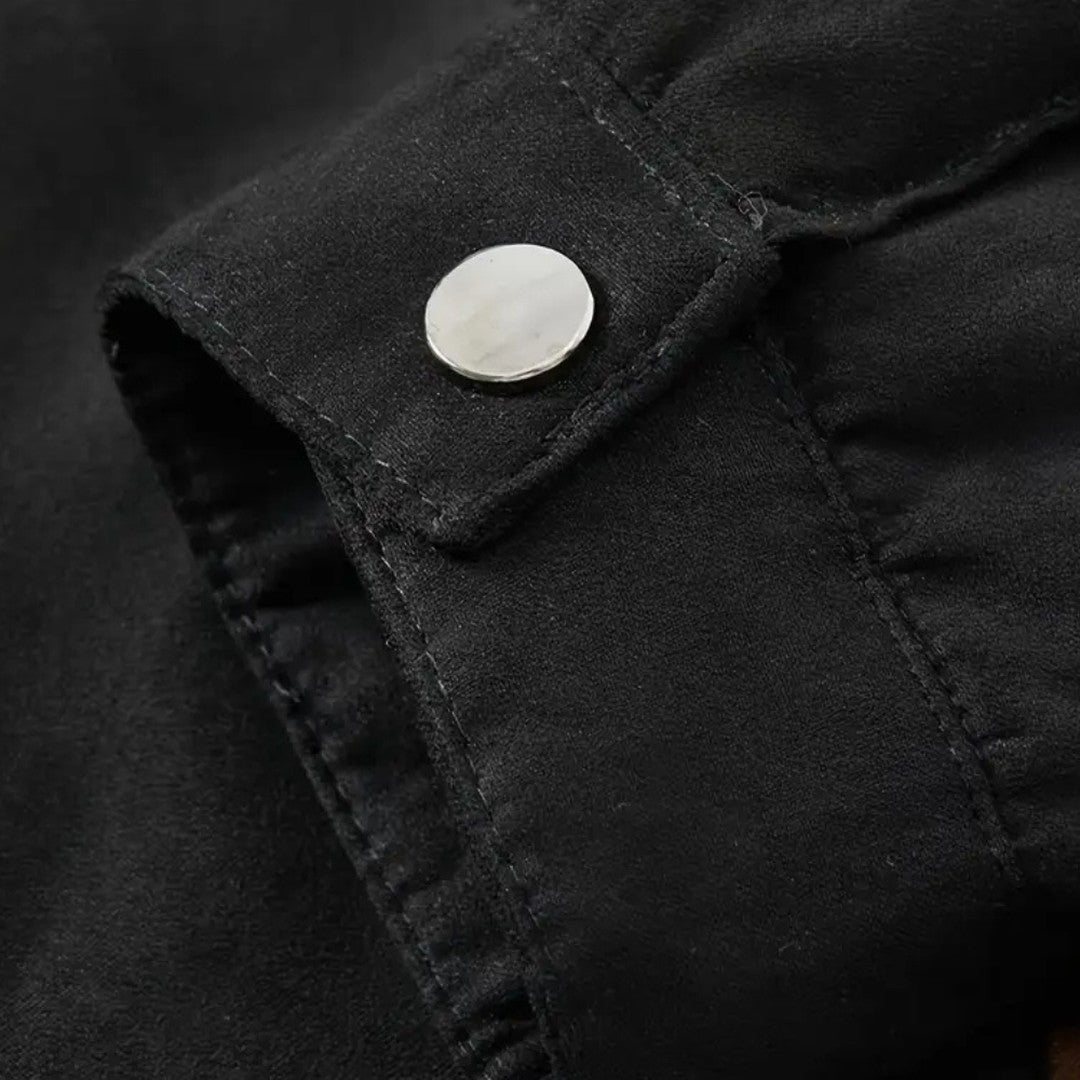 Whitcombe Lane - Sherpa-Lined Collar Utility Jacket Flap Chest Pocket Zip Front