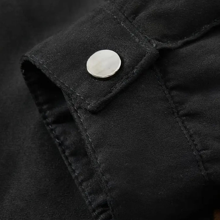 Whitcombe Lane - Sherpa-Lined Collar Utility Jacket Flap Chest Pocket Zip Front