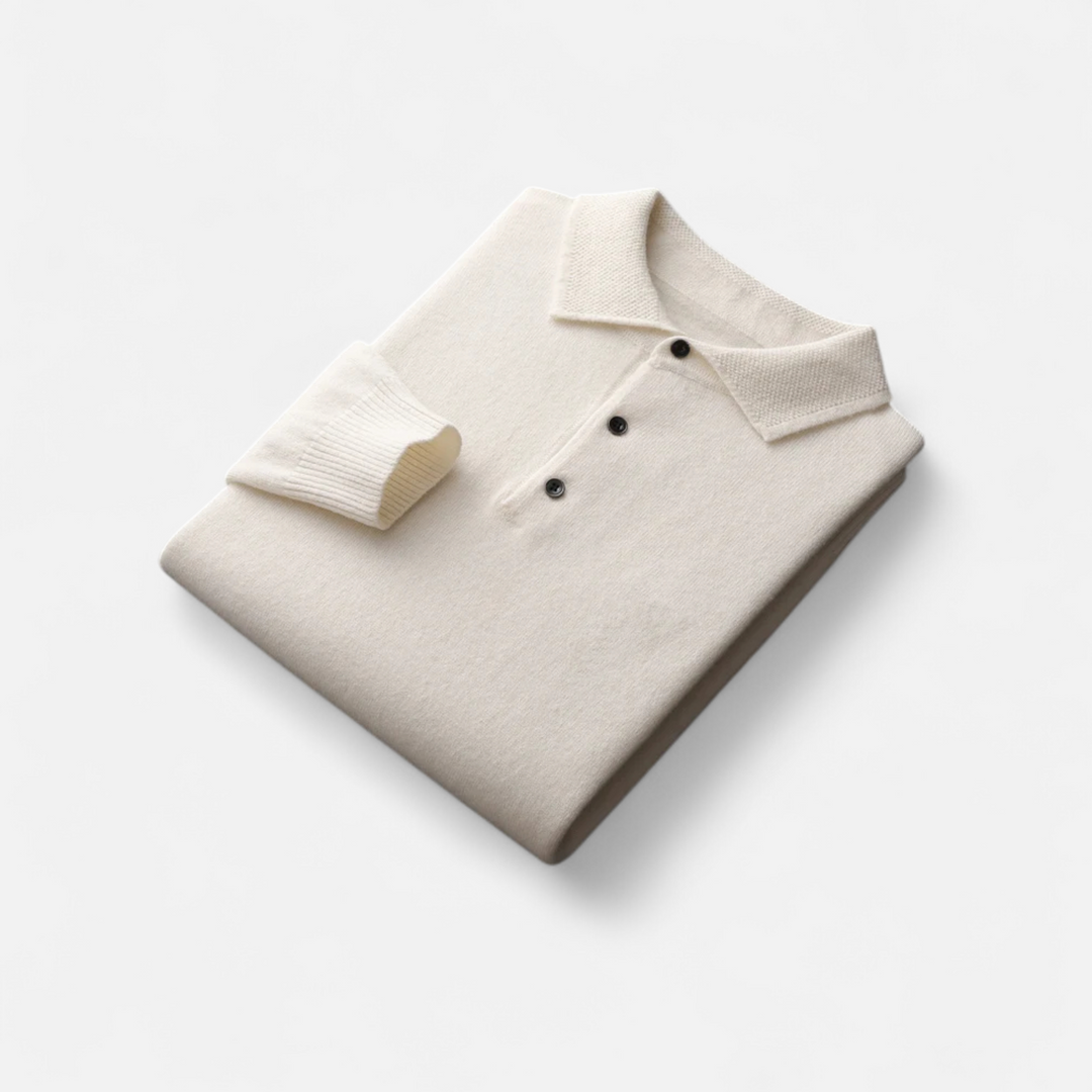 Merino Knit Polo Sweater